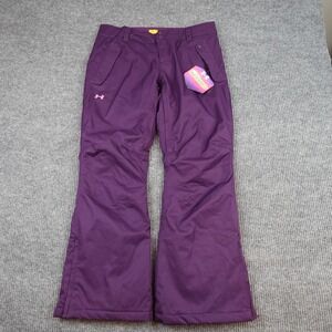 Under Armour Snow Pants Womens Large Purple ColdGear Infrared Insulated Ski